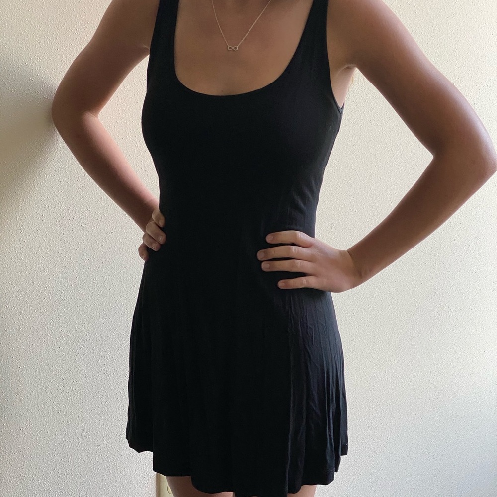Black, Open Backed Dress